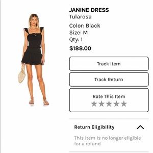 Tularosa black “Janine” dress size medium.